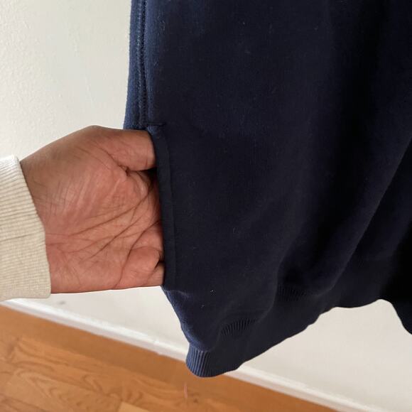 Ralph Lauren Girls Fleece Dress 16 XL Navy Blue Shawl Collar Long Sleeve Casual - Picture 6 of 12